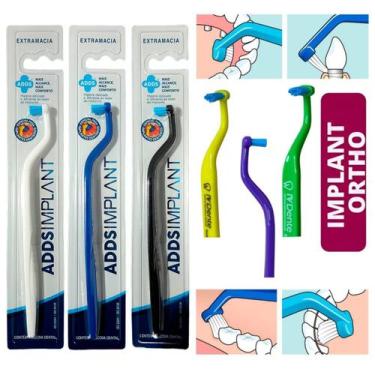 Imagem de Kit Escova Dental Para Protese Protocolo Implante Rv Dente Com 3 Und