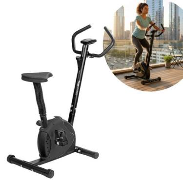 Imagem de Bicicleta Ergométrica Vertical Mecânica Suporta 120 Kg com Display Imp