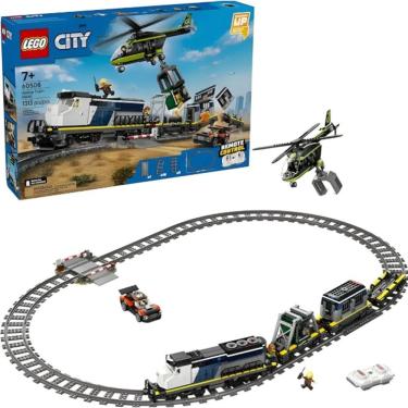 Imagem de Brinquedo 60508 Assalto ao Trem da Polícia com Movimento Conjunto Motorizado com Tecnologia Powered Up Branco Lego 39CM