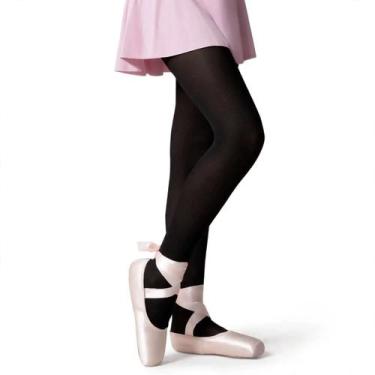 Imagem de Meia calca infantil fio 40 ballet jazz elastano 9580 selene, G, Preto