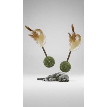 Imagem de Kit 2 Brinquedos Catnip Matatabi Pena Para Gatos - Congratulations Sto