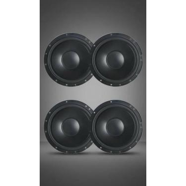 Imagem de Kit 4 Alto Falantes Coaxiais 6" 200W RMS Preto - Congratulations Store