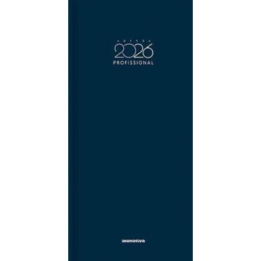 Imagem de Agenda Profissional 2026 Anual Costurado 204 Folhas - Animativa, Azul