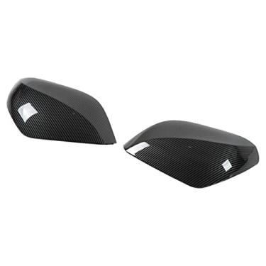 Imagem de Capas de espelhos, alta resistência, 1 par, tampa de espelho externa charmosa, padrão de carbono não deformado para retrovisor lateral