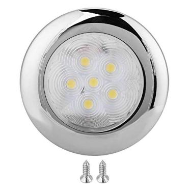 Imagem de Tbest Luz de LED para barco para barco náutico iate com 6 luzes LED de aço inoxidável branco com destaque de teto 12 V DC barco luz de teto LED aço inoxidável I luzes led marítimas