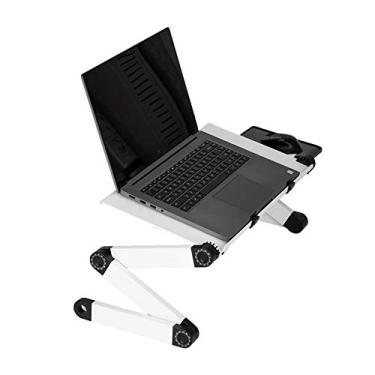 Imagem de Mesa de laptop para cama, moldura de laptop para cama, mesa dobrável portátil de 2,2 m (branca)