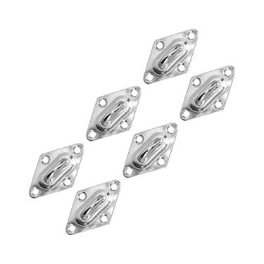 Imagem de Crazy Sales Gancho grampeado, placa de olhal, 6 peças para toldo para iates pequenos (5 mm)