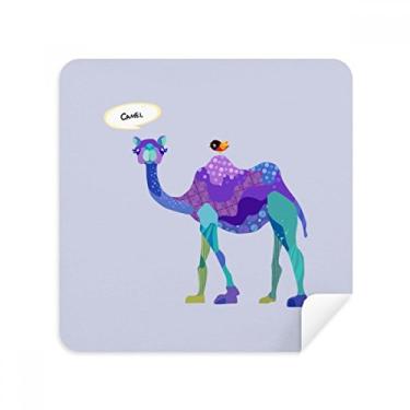 Imagem de Tecido Camel roxo pássaro azul desenho azul pano pano limpeza de tela camurça pacote com 2