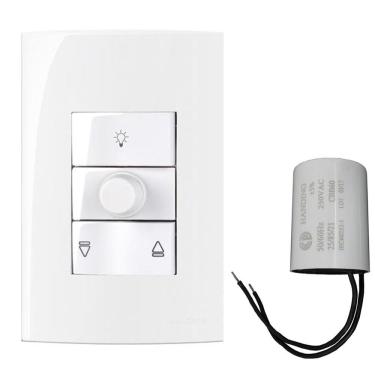 Imagem de Conjunto Controle Ventilador De Teto 220V Branco Sleek Margirius + Capacitor 12UF
