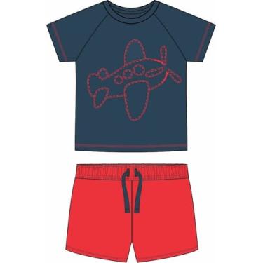 Imagem de Pijama Curto Infantil Bebê Menino 1T ao 3T Algodão Tip Top
