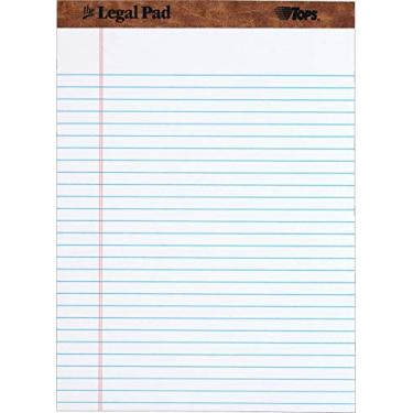 Imagem de TOPS 902285 Bloco de notas The Legal Pad 21 cm x 29 cm de largura, pautado branco