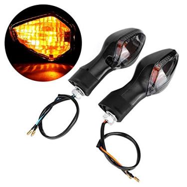 Imagem de Akozon Luz de seta de seta 1 par acessórios modificados para motocicleta lâmpada indicador de seta para CRF250L CB400 SUPER CB600F Hornet CB900F Horent RVT1000R RC51 (cinza preto)