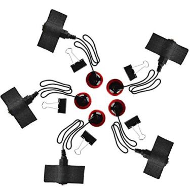 Imagem de TIMESETL Captadores de microfone de contato piezo com 5 peças captadores autoadesivos para guitarra, violino, viola, violoncelo, banjo, ukulele, bandolim e mais