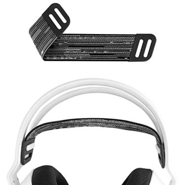 Imagem de Geekria Faixa de cabeça de tecido de malha compatível com Logitech G733, G335, G535 pulseira de substituição para fones de ouvido, parte de reparo da capa de almofada superior (cinza)