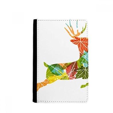 Imagem de Carteira de Natal colorida alce festival padrão porta-passaporte Notecase Burse capa carteira porta-cartão, Multicolor