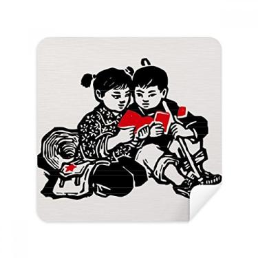 Imagem de Mochila para meninos e meninas chapéu patriotismo óculos pano limpador de tela tecido camurça pacote com 2