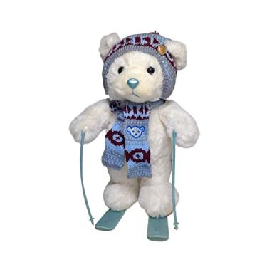 Imagem de Urso de Pelúcia Esqui com Touca 31cm