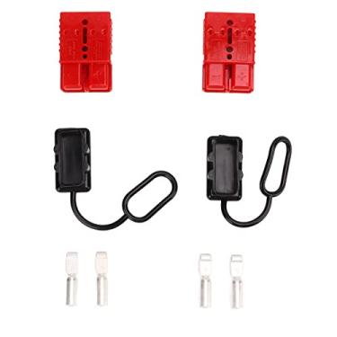 Imagem de Kit de Plugue de Chicote de Fios Aramox, 2 Conjuntos Vermelho 1/0AWG 600V Bateria de Conexão Rápida, Plugue de Desconexão 175A Kit de Plugue de Chicote de Fios Universal para Carro
