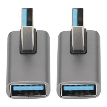 Imagem de Adaptador USB para USB, Concha de Liga de Alumínio USB 3.0 Macho para Fêmea Adaptador Pequeno Portátil 2 Peças para Viagem de Negócios