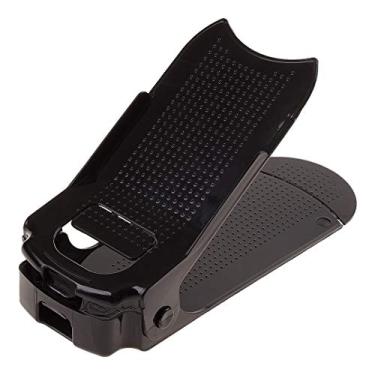 Imagem de Kit 10 Organizadores de sapato com furo: sapato, saltos e tênis com regulagem de altura - Preto