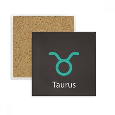 Imagem de Maio de abril, Taurus, padrão de constelação quadrado, porta-copos, suporte para caneca subplaca, pedra isolante