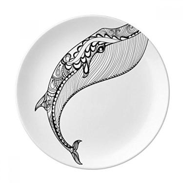 Imagem de Prato de sobremesa grande e forte de porcelana decorativa de 20,32 cm para jantar em casa