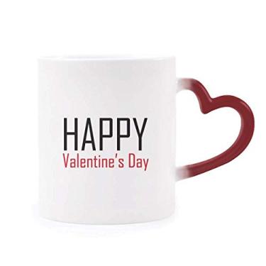 Imagem de Celebre o dia dos namorados, caneca sensível ao calor, caneca vermelha que muda de cor