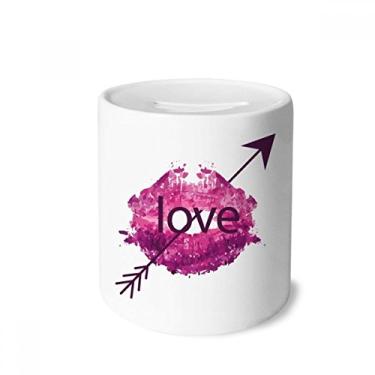 Imagem de Caixa de moedas de cerâmica para o Dia dos Namorados Lábios Rosa Amor Porta-moedas Presente