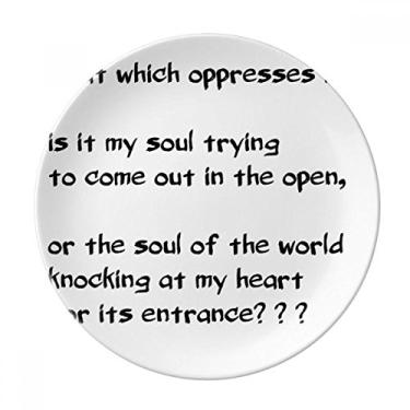 Imagem de Poesia Citação Soul Knocking On Heart Prato Decorativo de Porcelana Salver Prato de Jantar