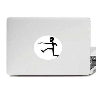 Imagem de Adesivo de vinil alienígena monstro pulando alienígena com emblema de vinil para laptop