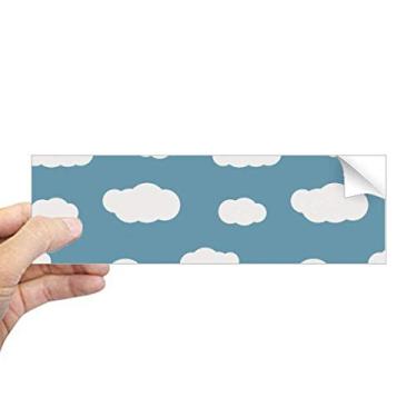Imagem de DIYthinker Adesivo retangular para janela de notebook com céu azul nuvem branca
