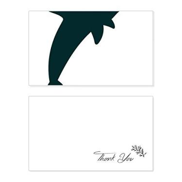 Imagem de Blue Ocean Streamline Lindo cartão de agradecimento de golfinho, papel de aniversário, agradecimento de casamento