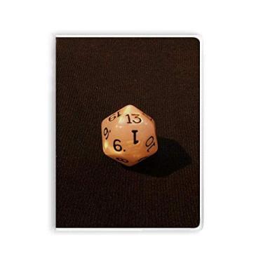 Imagem de Caderno de fotos White Gambling Dice capa de chiclete diário capa macia