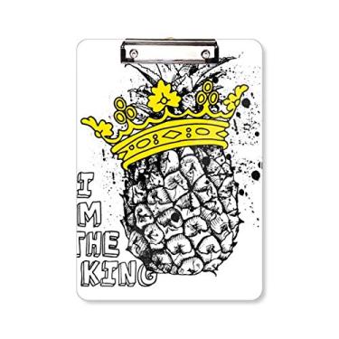 Imagem de Linha de abacaxi, desenho de frutas, prancheta, pasta, bloco de notas A4