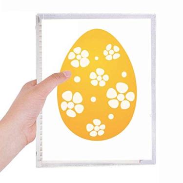 Imagem de Caderno de desenho de ovos amarelos para festivais de religião da Páscoa com folhas soltas diário recarregável