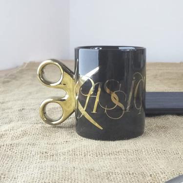 Imagem de PAYNAN 1 peça de tesoura, caneca de cerâmica criativa, copo de água para escritório, caneca de café clássica