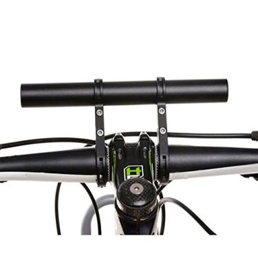 Imagem de JPOJPO Extensor de guidão de bicicleta braçadeira de extensão para velocímetro de bicicleta, suporte de lâmpada de farol liga de alumínio 20 mm, preto