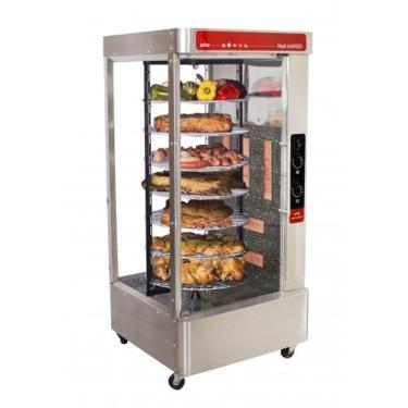 Imagem de Assador Rotativo Multiuso 7 Grades 160 X 75 Cm Frango Carnes Aço Inox Multi Grill Pro -...
