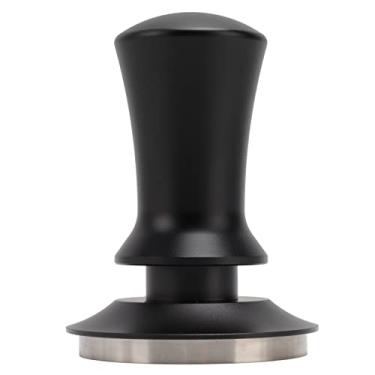 Imagem de QANYEGN Tamper De Café, Martelo De Prensa Manual, Prensa De Base Plana De Aço Inoxidável Para Borra De Café Acessório Para Máquinas De Barista(58MM-preto)