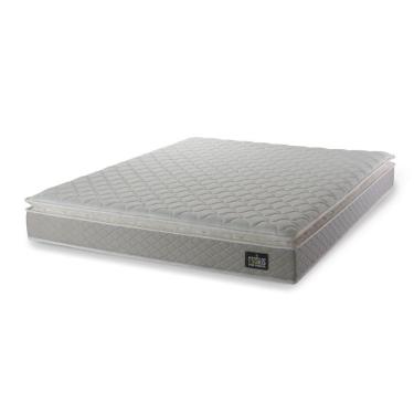 Imagem de Colchão Casal Espuma D45 Pillow Top Strong 138x188x24cm Cinza/Branco Hellen - Suporta a...