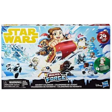 Imagem de Calendário do advento Micro Force Star Wars com 24 mini figuras surpresa colecionáveis.