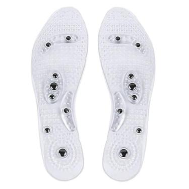 Imagem de Kit 2 Palmilha Magnética Terapêutica Oriental Ortopédica Alívio Dores Cansaço (Ajustável, Incolor)