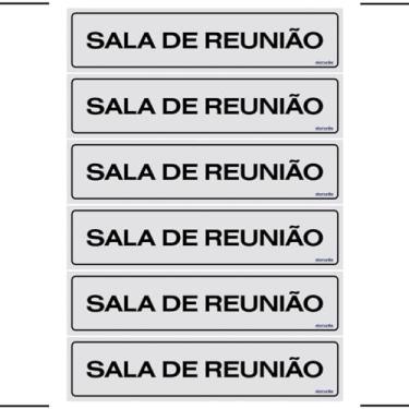 Imagem de Combo 6 Placas De Sinalização Sala De Reunião 30x7 Ekomunike - B-523/2 F9e