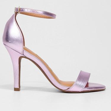 Imagem de Sandália Vizzano Salto Fino Alto Metalizada Feminina-Feminino