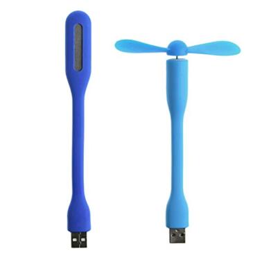 Imagem de TONKBEEY Ventoinha de arrefecimento USB Gadget Eletrónico Led Usb Mini Ventilador Portátil Flexível Cooler Gadget de Verão para Laptop SmartPhoneblue