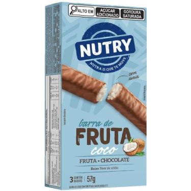Imagem de Barra De Fruta Nutry Coco Com Cobertura Sabor Chocolate Com 3 Unidades