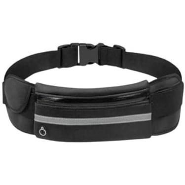 Imagem de Pochete Corrida Impermeável Fitness Esportiva Academia Bike Bolsa De Cintura Para Celular Doleira AntiFurto 0038 (Preto)
