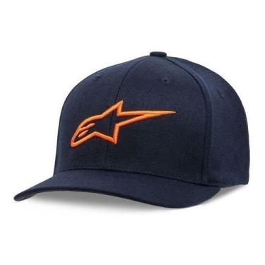 Imagem de Boné Alpinestars Ageless Curve Ag Azul Marinho Laranja