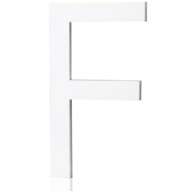 Imagem de Letra F branca fosca acrílica de 7,6 cm, letras e números adesivos para casa, números modernos para porta de apartamento, casa de fazenda, caixa de correio, escritório, hotel, números de endereço e