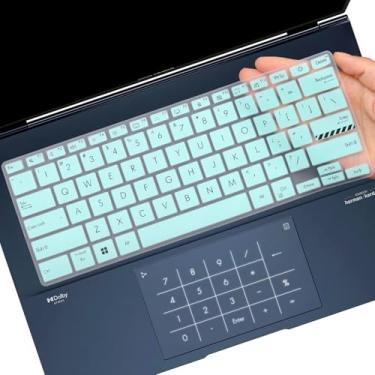 Imagem de Capa de teclado para ASUS ZenBook Flip 14 OLED UP3404 2023 e ASUS ZenBook 14X UX3404 e ASUS ZenBook Pro UX6404 de 14 polegadas Capa de teclado de silicone dos EUA (não serve para ASUS ZenBook 14)